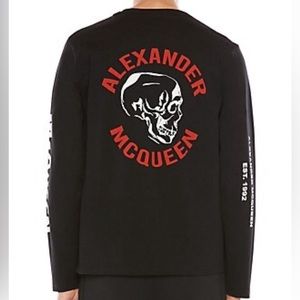 Alexander McQueen Long-Sleeve Skull Logo sweatshirt size medium brand new